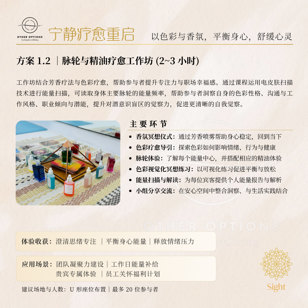 Menu 1.2 Chakra Balance and Aura Scanning Workshop (2-3 hrs)
