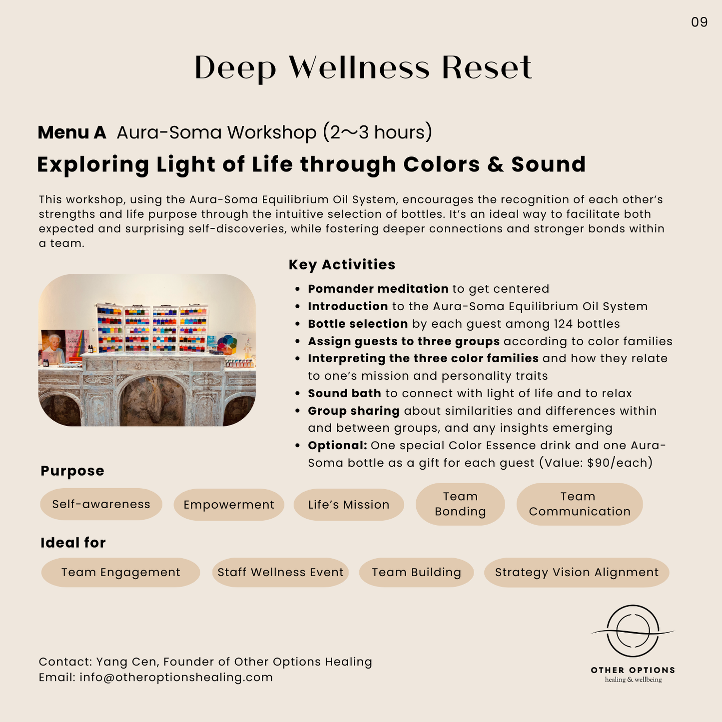 Menu A: Aura-Soma Workshop (2~3 Hours)