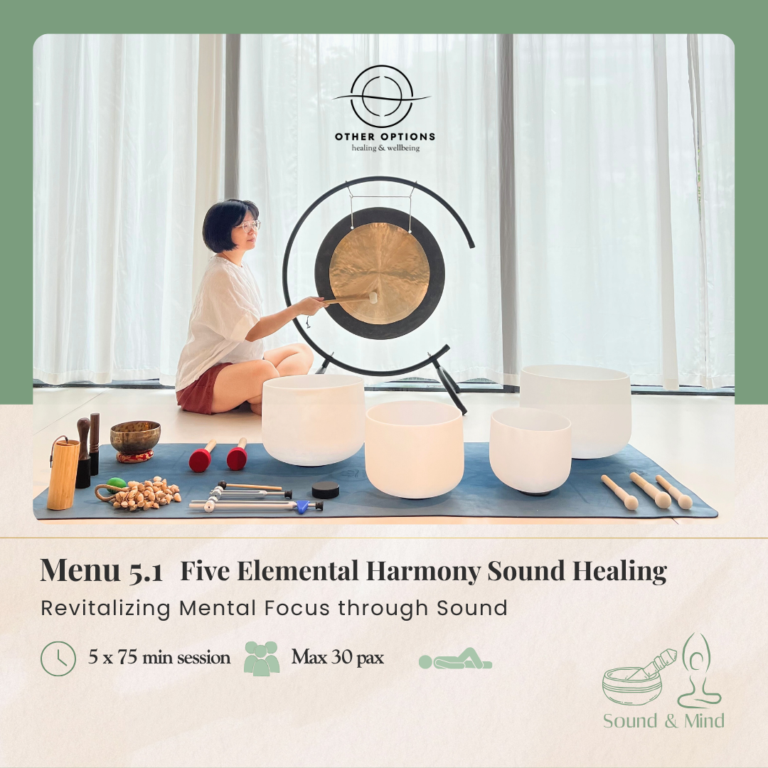 Menu 5.1 Five Elemental Harmony Sound Healing (5 x 75 min session)